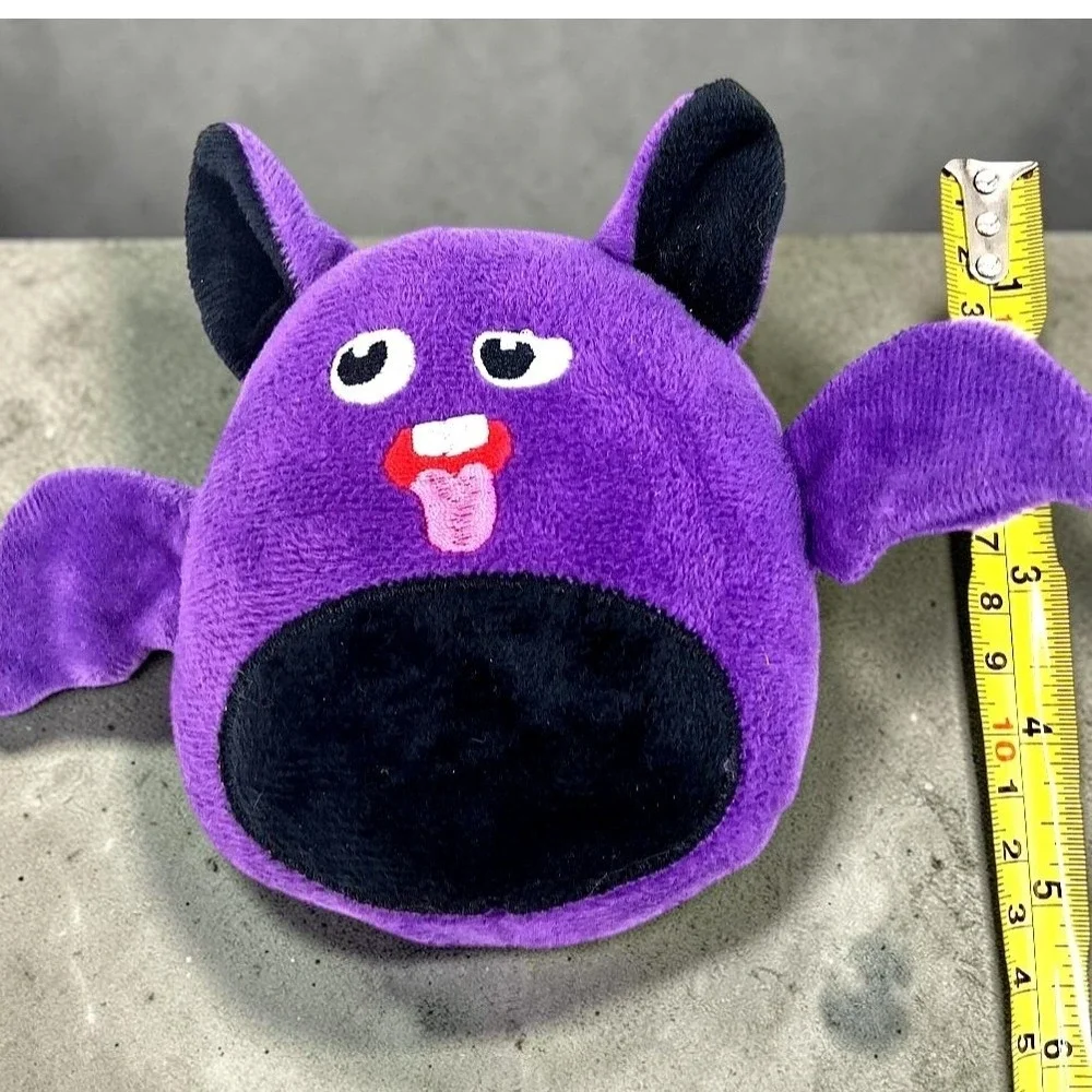 Thrills & Chills Purple Bat Plush Squeak Crinkle Dog Toy Halloween Retired Toy